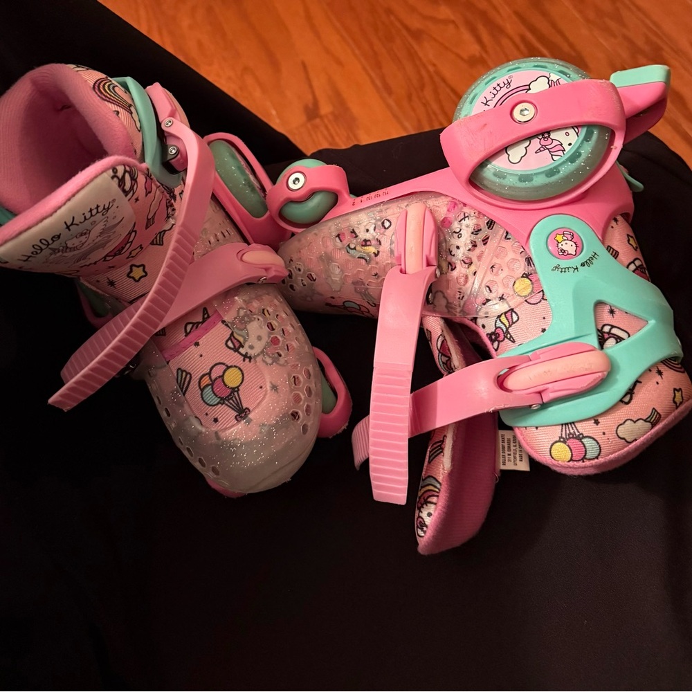Hello Kitty Pink and Mint Kids Roller Skates